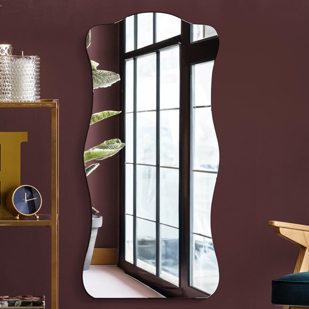 MirrorOutlet The Laniatus Wavy Rippled Wall Mirror 160 x 75cm Image 2