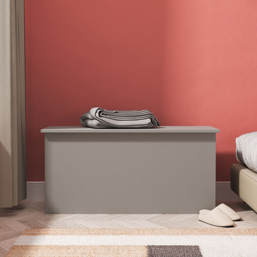 Crowndale Contrast Dusk Grey Lid Top Blanket Box Ready Assembled Image 7