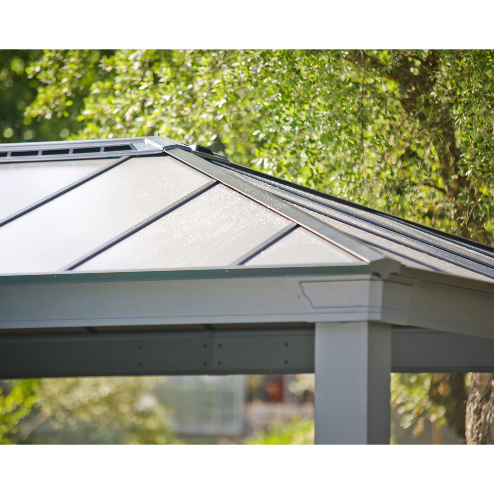Palram Canopia Dallas 3.6 x 4.2m Grey Gazebo Image 3