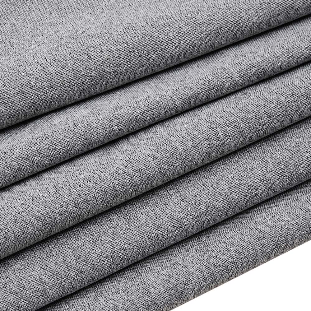 Living and Home Solid Grey Blackout Chenille Curtains 168 x 183cm Image 6