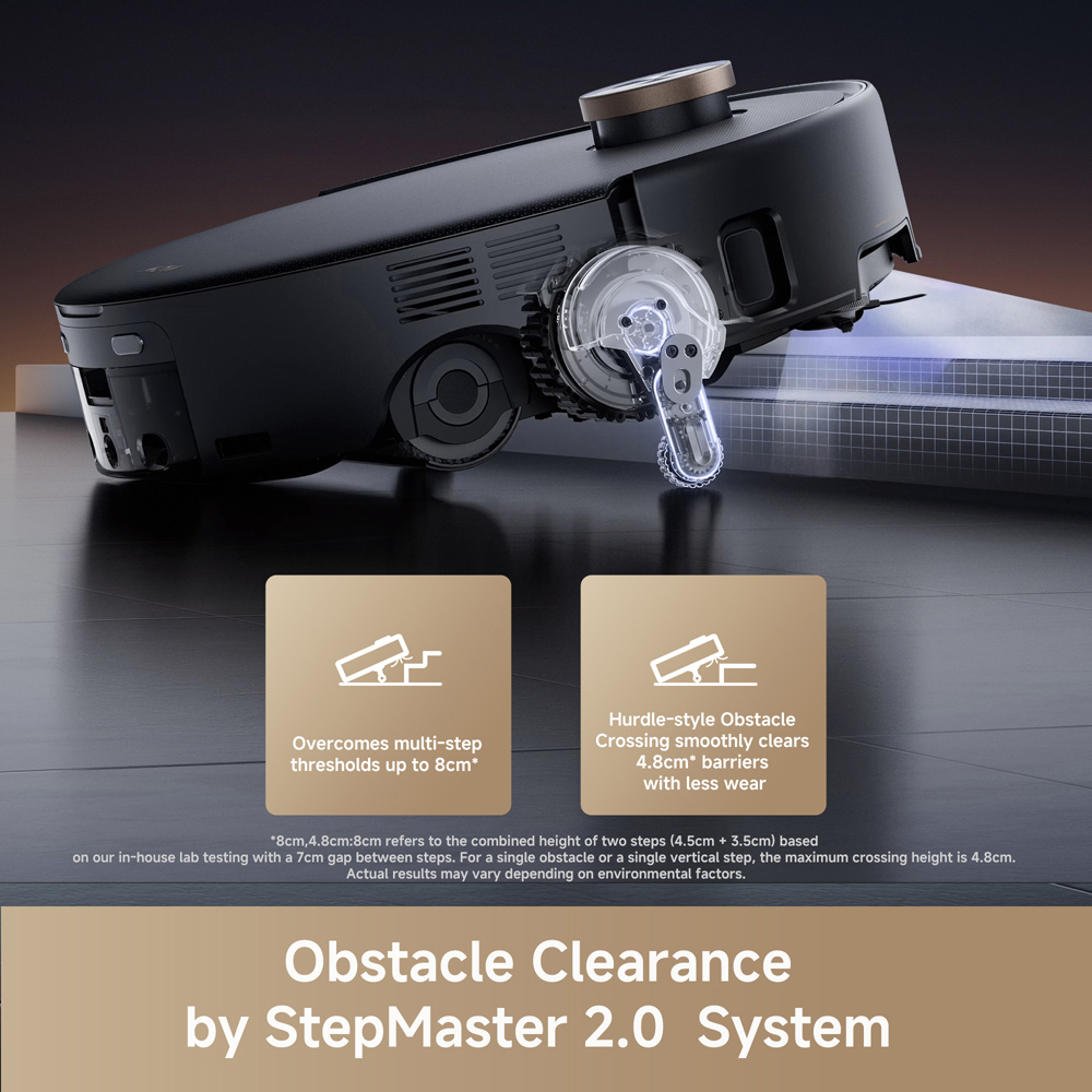 MOVA Z60 Black Ultra Roller Complete Robot Vacuum Cleaner with Mop Image 5