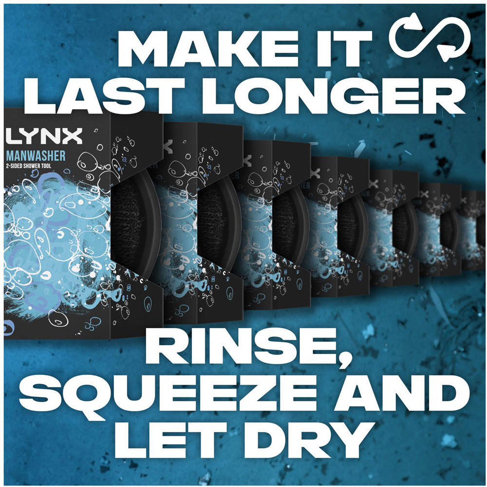 Lynx FIFA Africa All Day Freshness Shower Gel with Manwasher 2-Sided Shower Tool 225ml 3 Pack Image 5