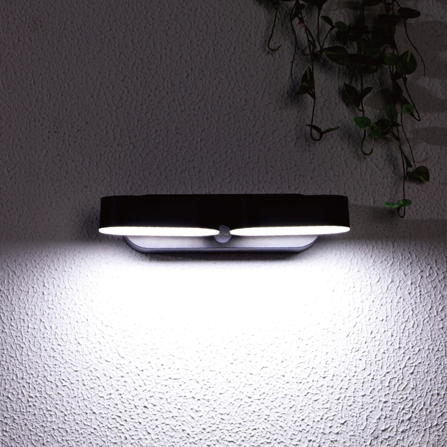 Rotatable Dual Sensor Security Light Black Image 2