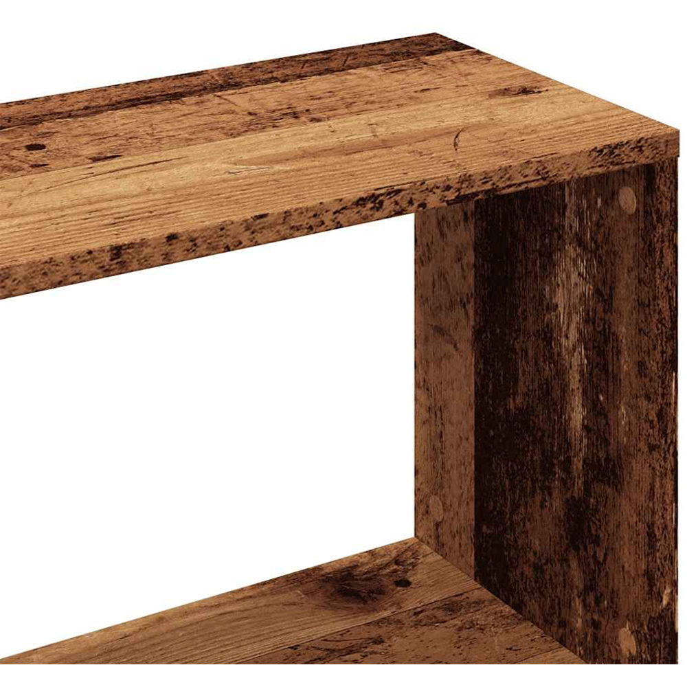 vidaXL 12 Shelf Old Wood Bookcase Image 6