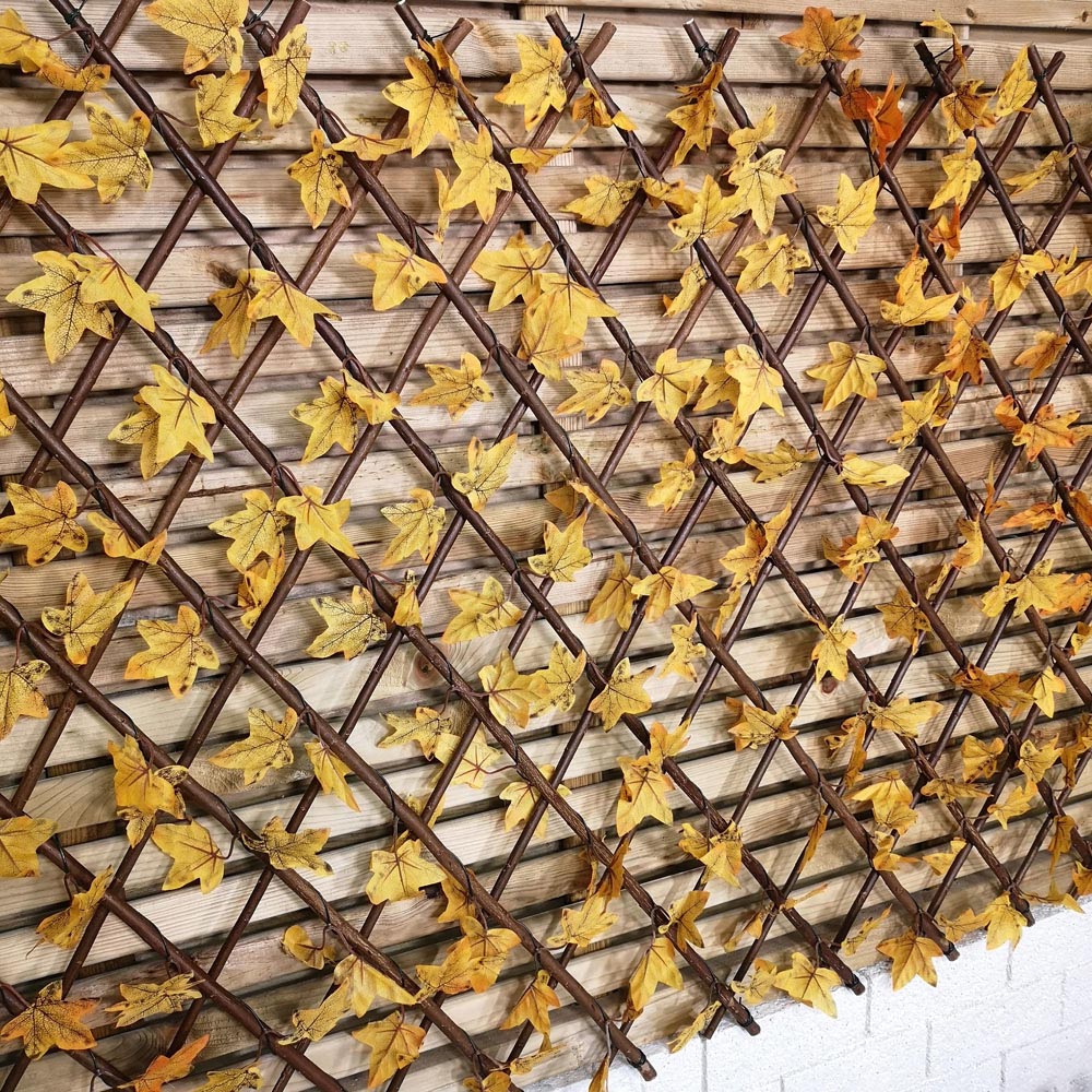 Samuel Alexander Artificial Yellow Maple Leaf Fence Garden Trellis Image 3