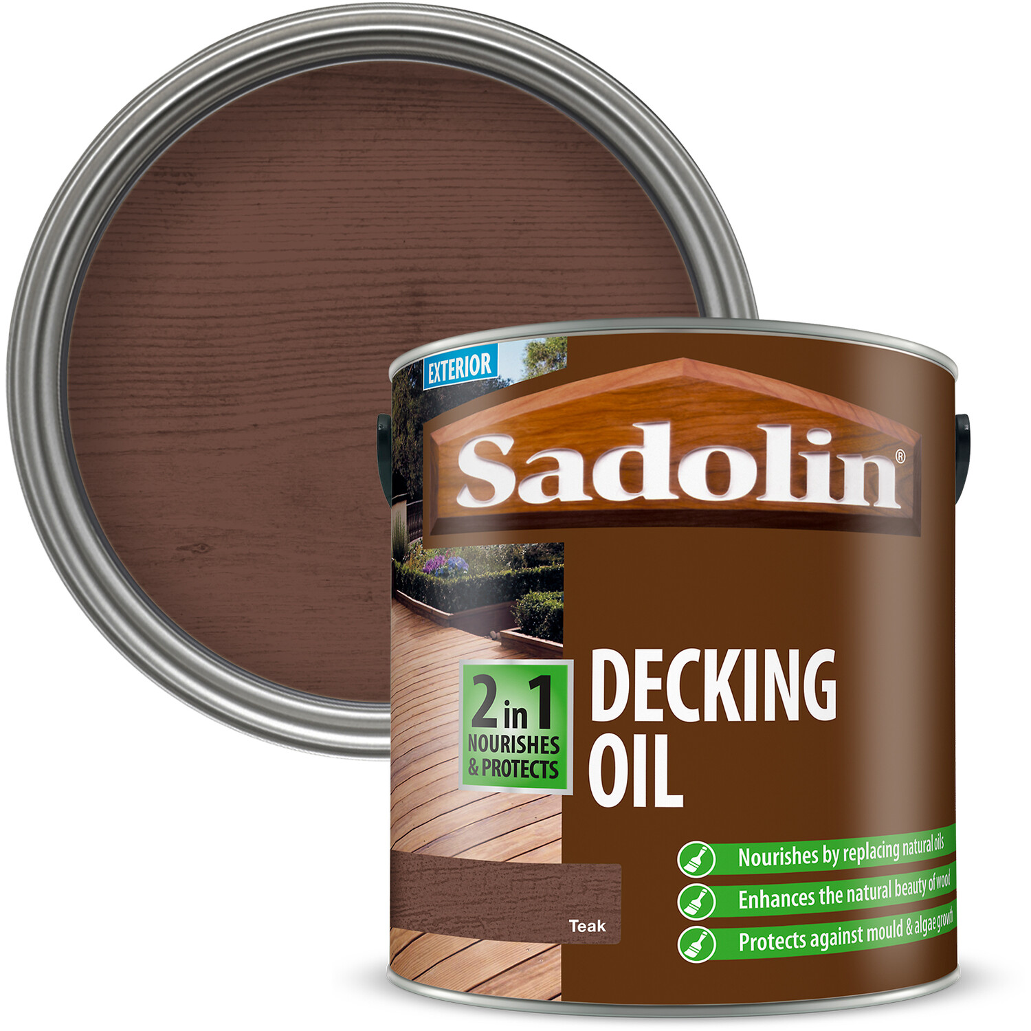 Sadolin Decking Oil 2.5L Teak Image 1
