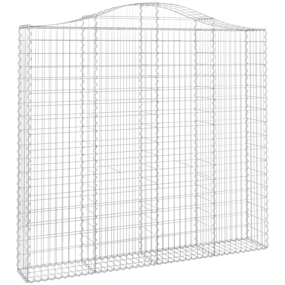 vidaXL Silver Galvanised Iron Gabion Basket 200 x 30 x 180/200cm 6 Pack Image 1