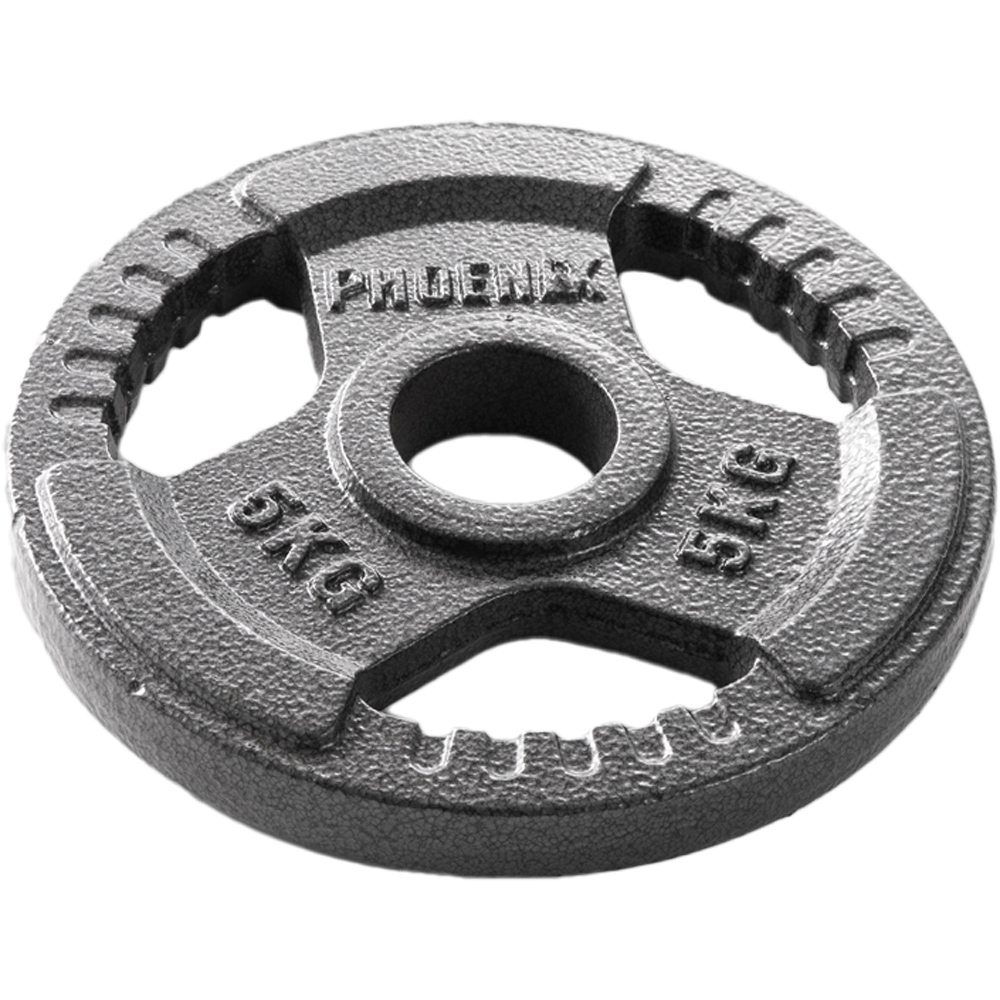 Phoenix Cast Iron Weight Plate 5kg 2 inch Hole Image 1