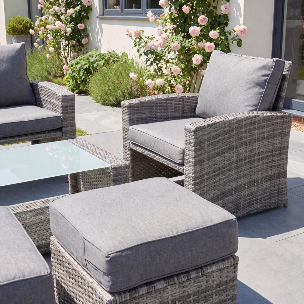 Artemis Home Dovera 6 Seater Grey Rattan Patio Set Image 3