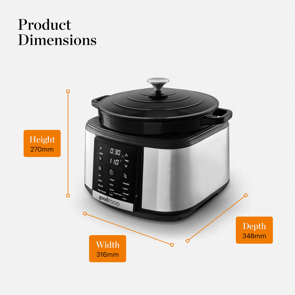 Good Food GF16012 12 in 1 Cast Iron Multi Cooker 5.5L Image 9