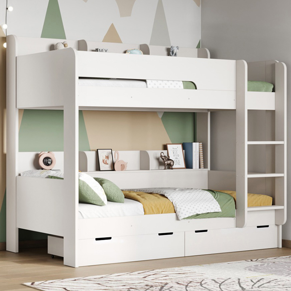 Flair Eddie White Wooden Storage Bunk Bed Image 1