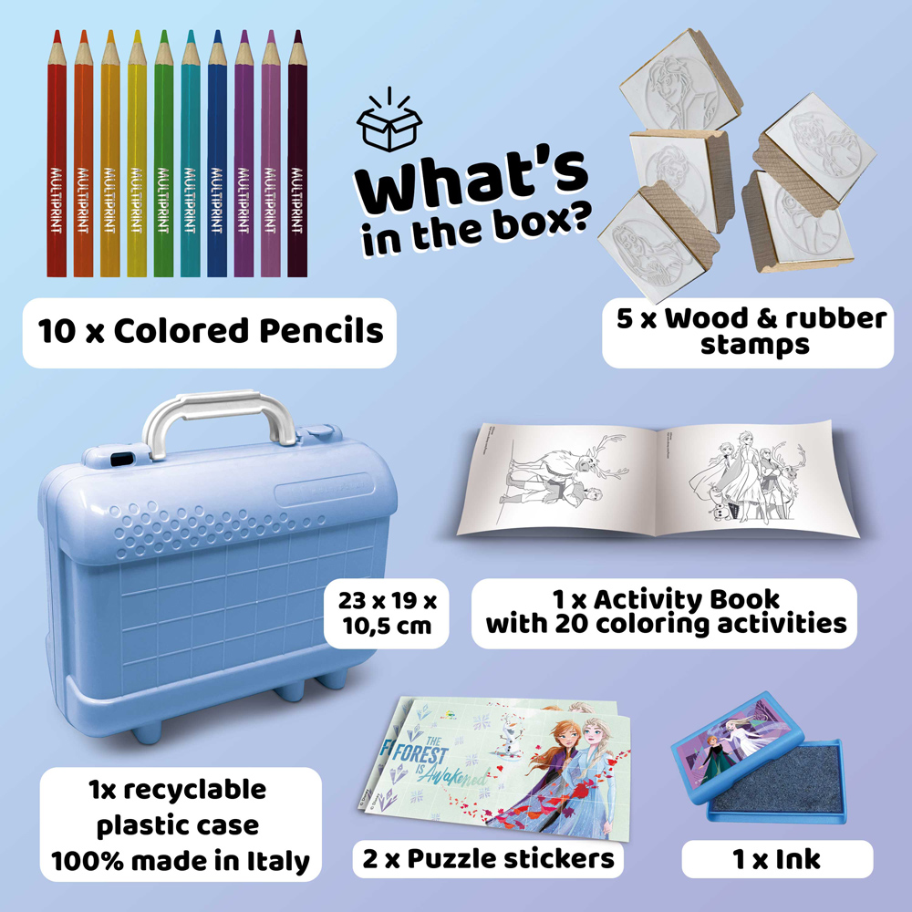 Multiprint Frozen 2 Kids Travel Colouring and Stamp Set Image 2