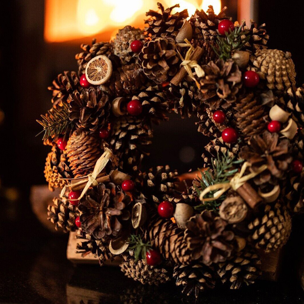 Marco Paul Pinecone Christmas Wreath 30cm Image 3