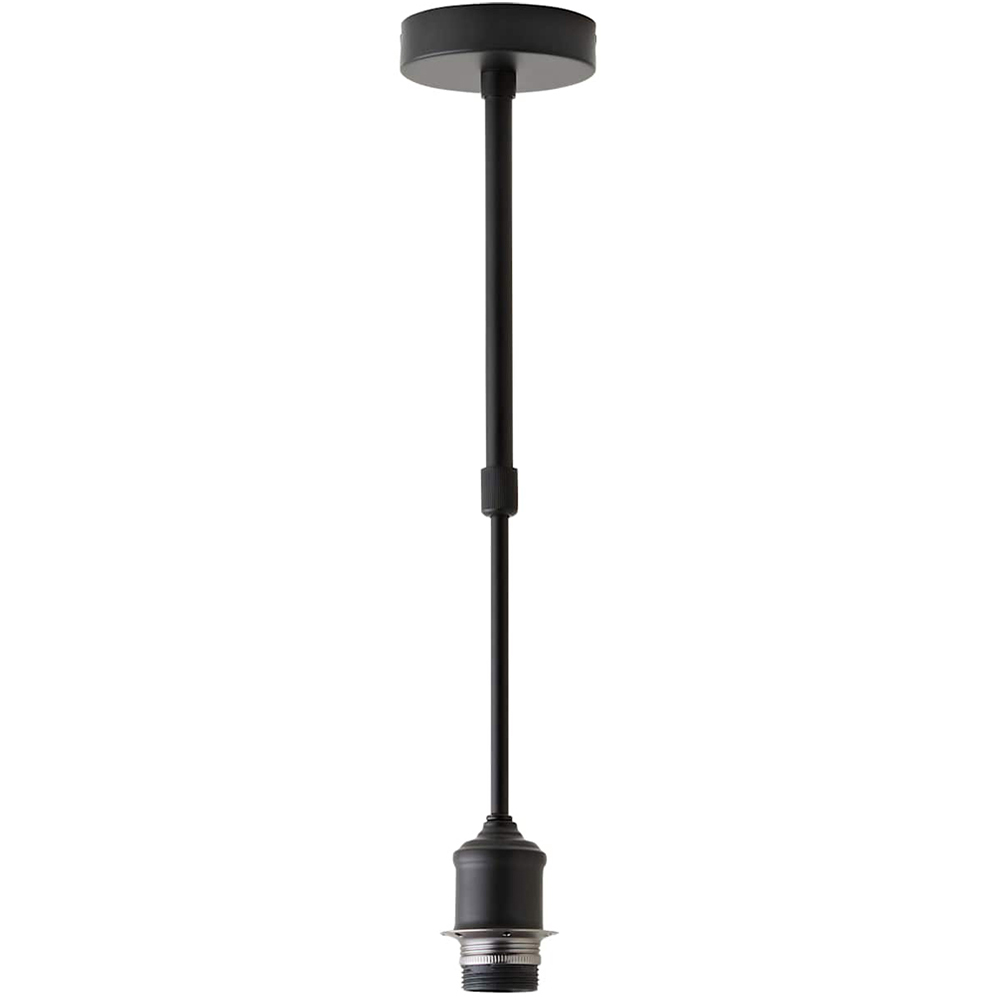 ValueLights Shaw Matt Black Adjustable Drop Ceiling Pendant Light Fitting Image 1