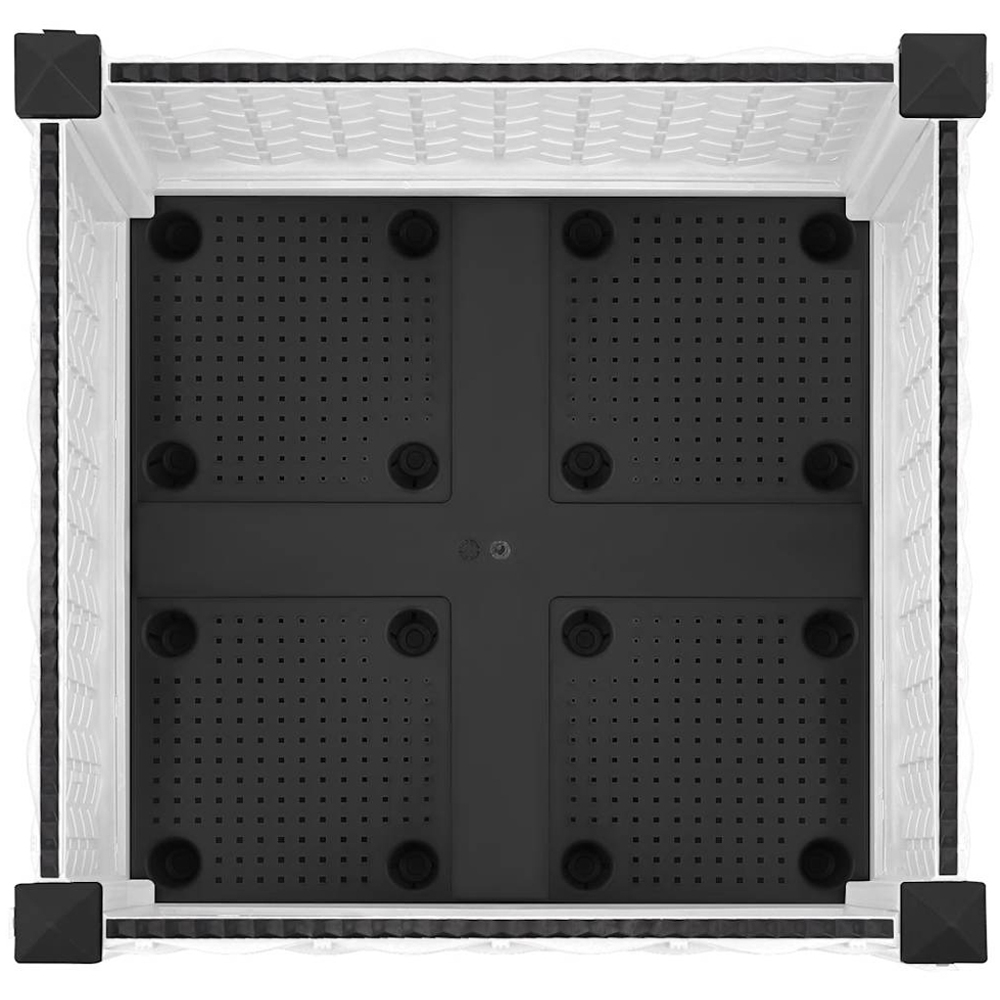 vidaXL White Polypropylene Raised Garden Bed 4 x 40 x 23cm Image 5