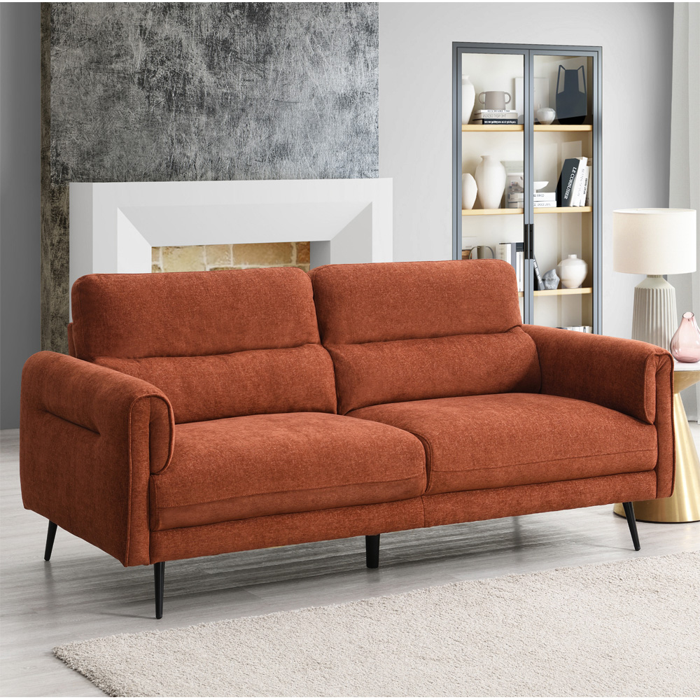 Harlem 3 Seater Rust Sofa Image 5