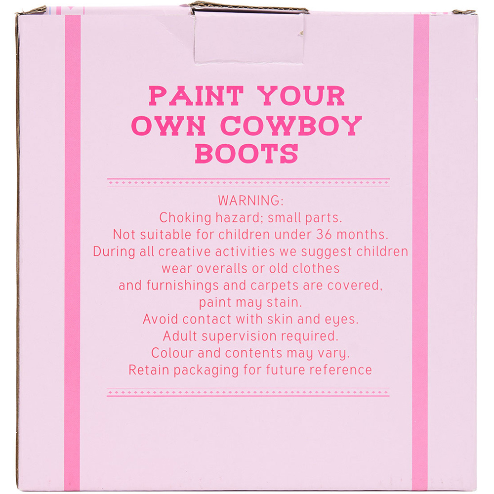 Paint Your Own Cowboy Boots White Image 3
