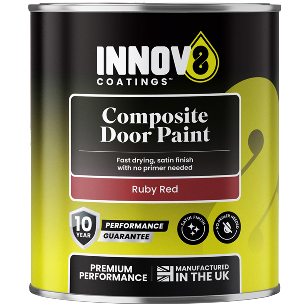Innov8 Coatings Composite Door Paint 750ml Ruby Red Image 2