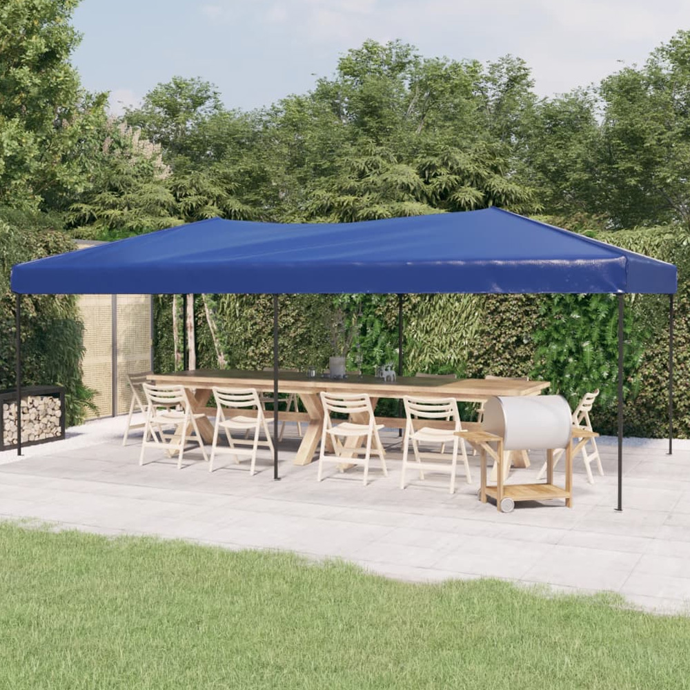 vidaXL 3 x 6m Blue Foldable Party Tent Image 1