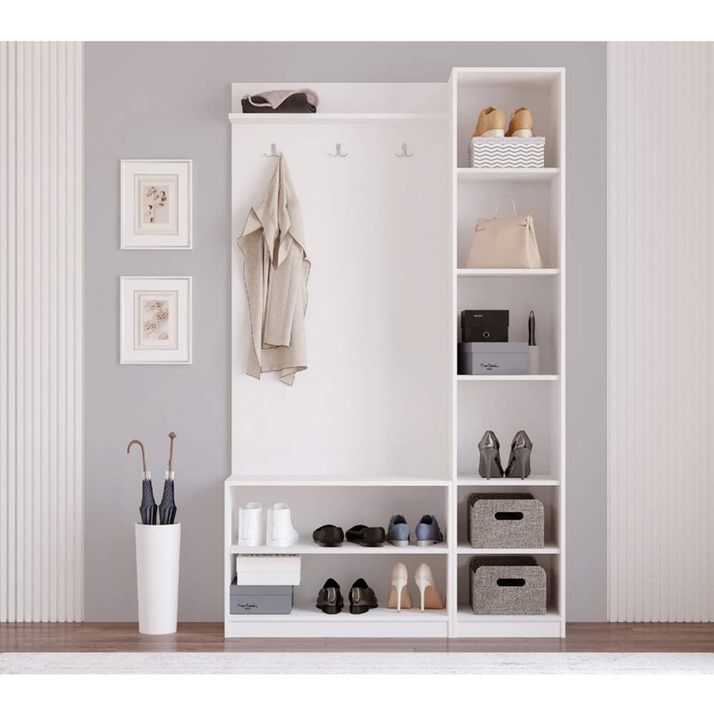 Evu Bergen 3 Door White Hallway Unit Image 4