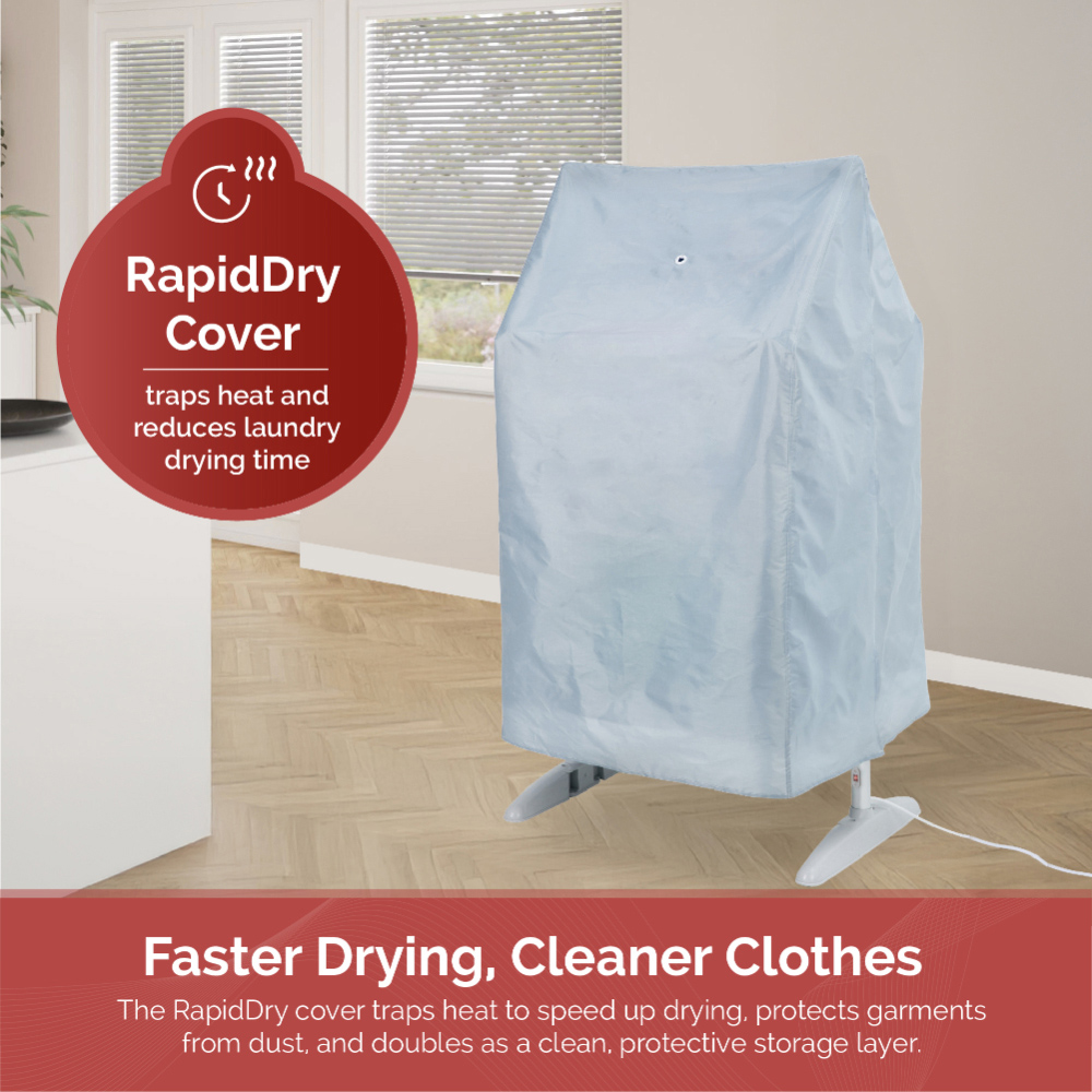 Rediffusion 3-Tier Ultra Compact Heated Clothes Airer with Cover Image 4