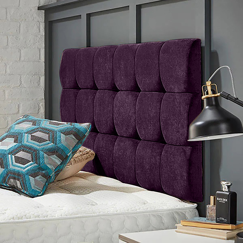 Eleganza Home Winston King Size Purple Naples Strutted Headboard Image 2