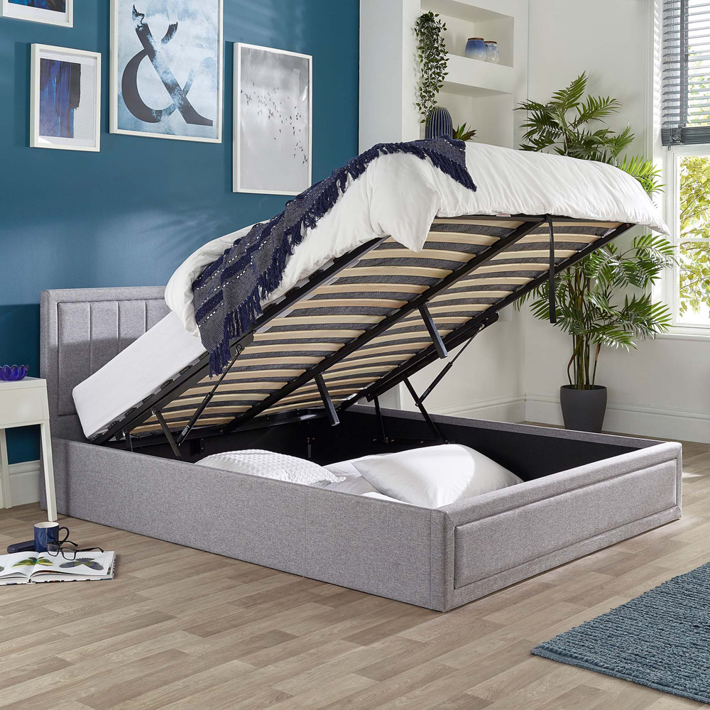 Aspire Furniture Castleton King Size Grey Ottoman Bed Image 4
