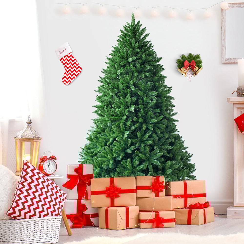 Costway PVC Branch Tips Hinged Artificial Christmas Tree 6ft Image 2