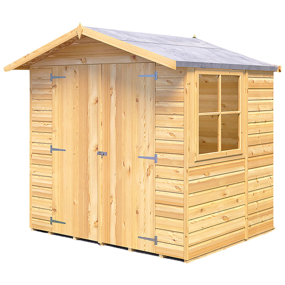Shire GB Alderney 7 x 5ft Shiplap Double Door Garden Shed Image 1