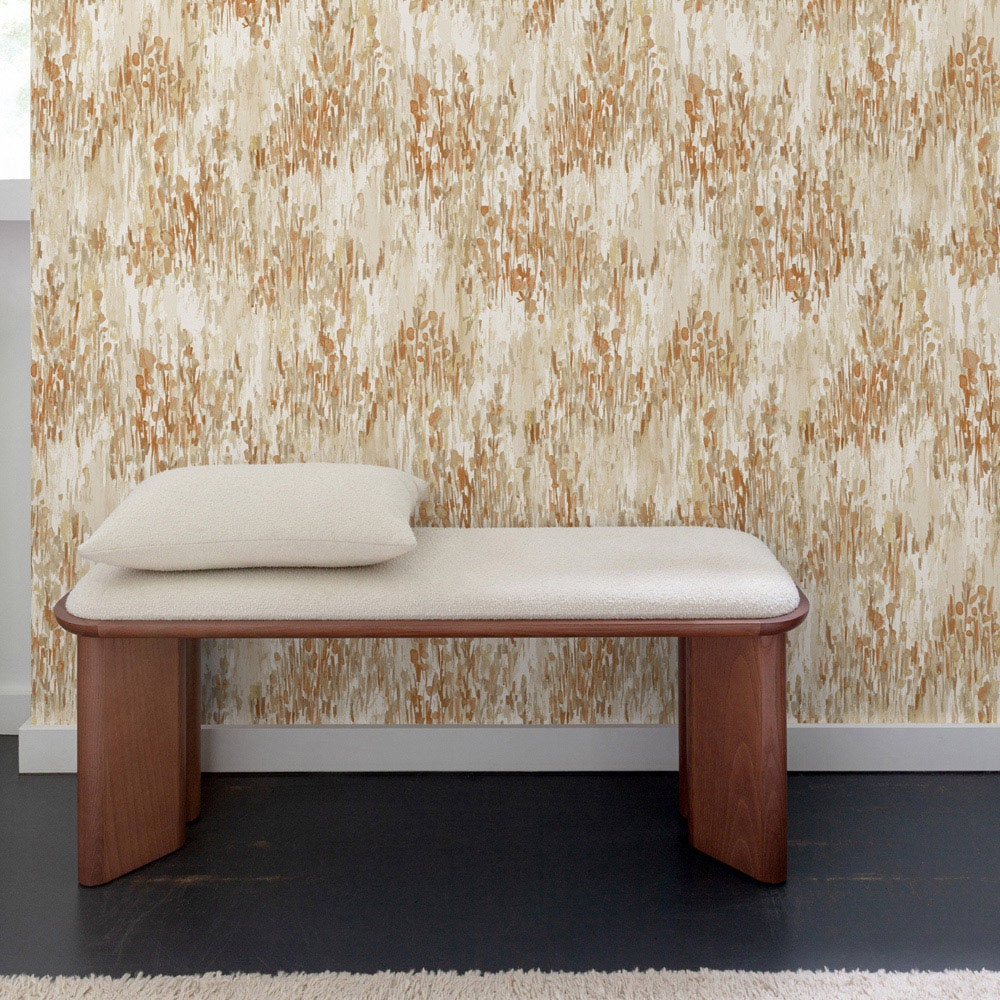 Grandeco Abstract Grasses Terracotta Wallpaper Image 2