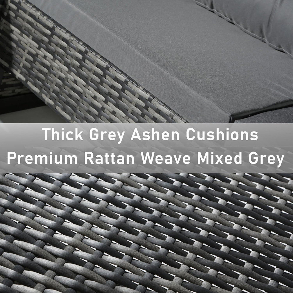 Home Treats 9 Seater L Shape Rattan Corner Sofa Set Image 8