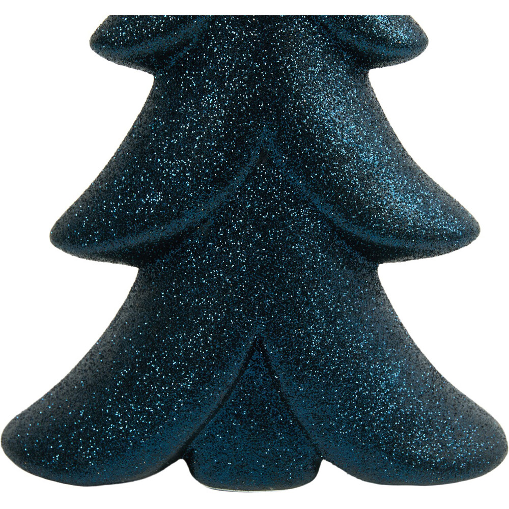 Glittery Christmas Tree Decoration Navy Image 3