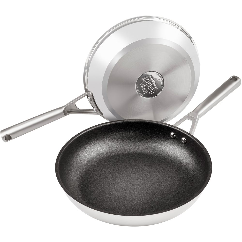 Ninja Foodi Zerostick 2 Piece Stainless Steel Frying Pan Set Image 1