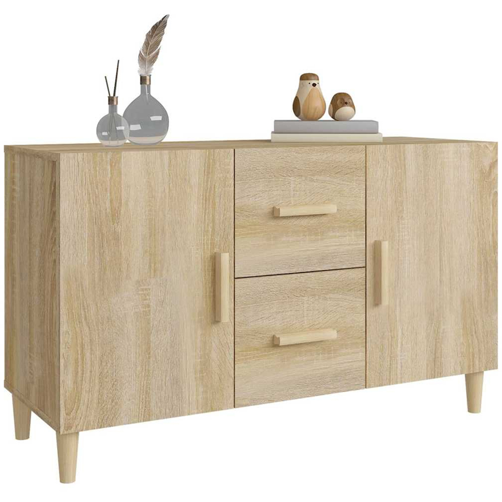vidaXL 2 Door 2 Drawer Sonoma Oak Sideboard Image 6