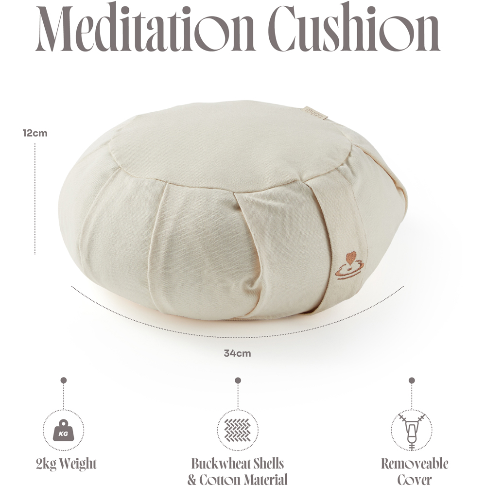 Myga Cream Zafu Yoga Meditation Cushion 34 x 34cm Image 5