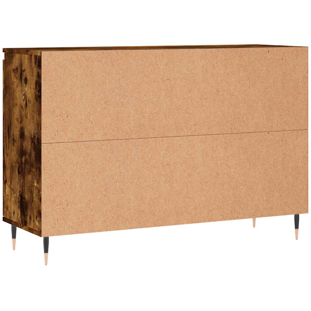 vidaXL 2 Door 2 Drawer Smoked Oak Wide Sideboard Image 8