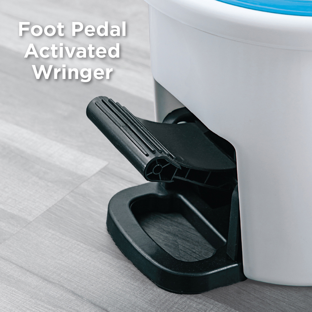 BLACK+DECKER BXBK61519E White Pedal Spin Mop and Bucket Set Image 5