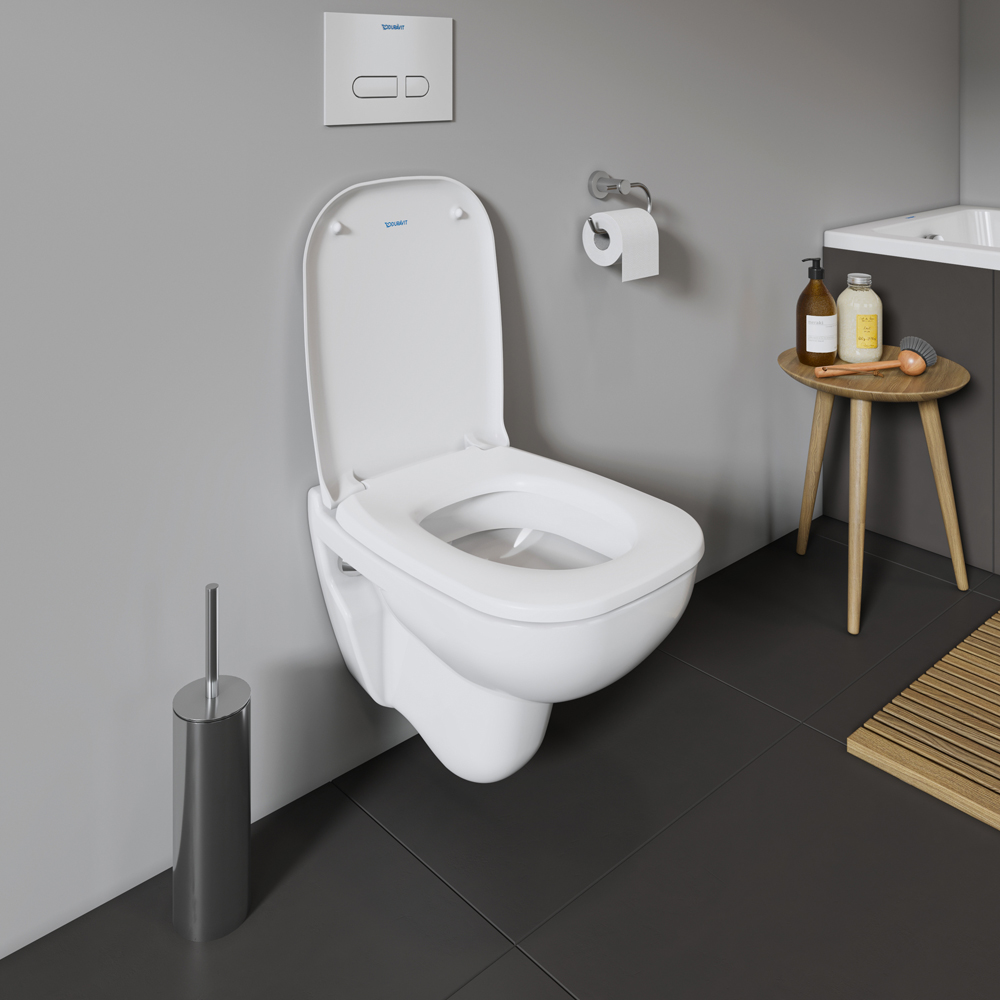 Duravit D-Code White Compact Toilet Seat and Cover 360 x 430mm Image 2