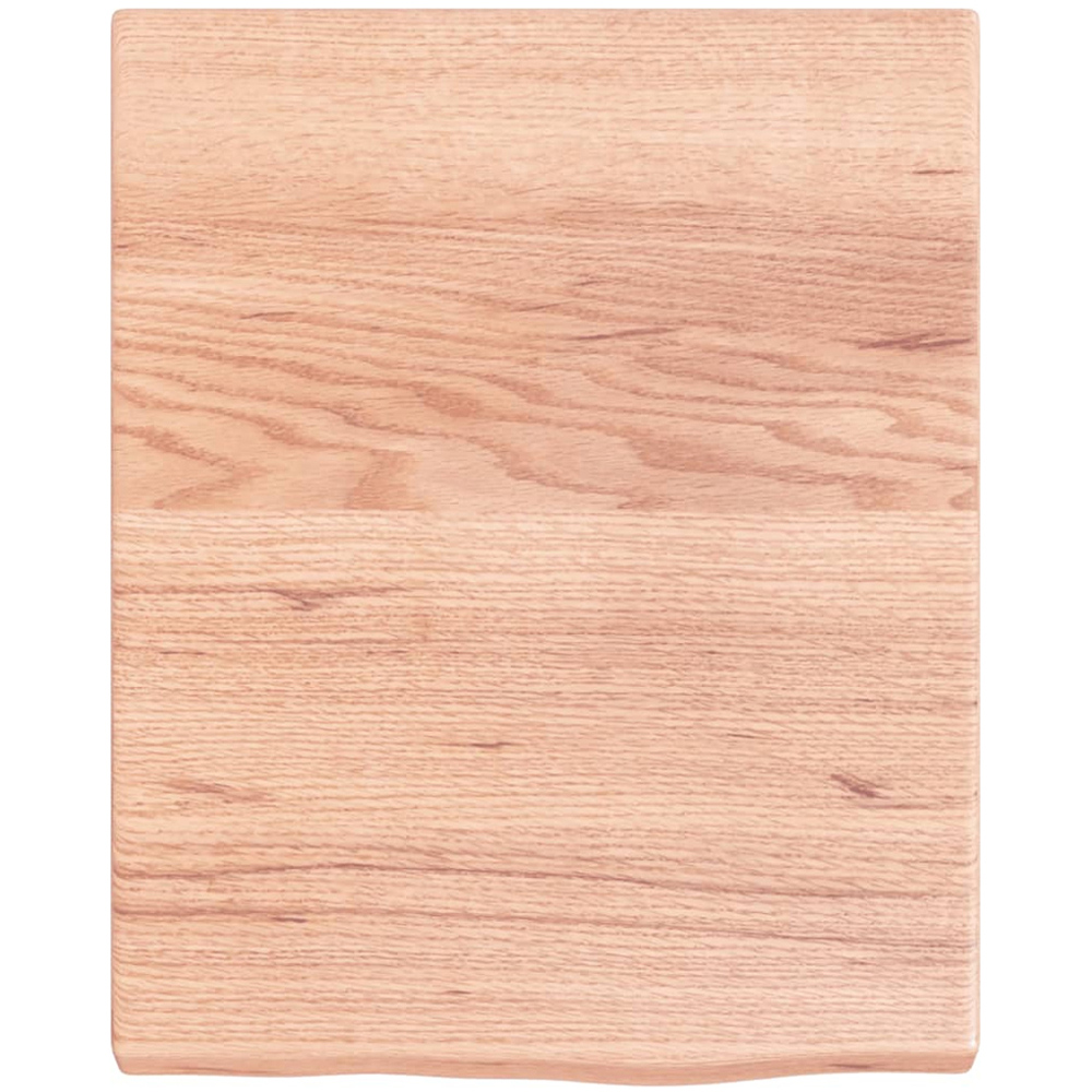 vidaXL 40 x 50 x 4cm Light Brown Treated Solid Wood Oak Wall Shelf Image 3