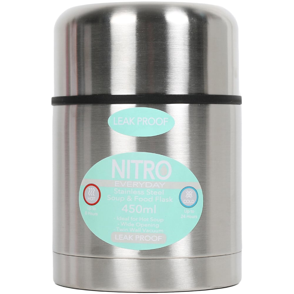 Nitro Everyday Silver Vacuum Flask 450ml Image