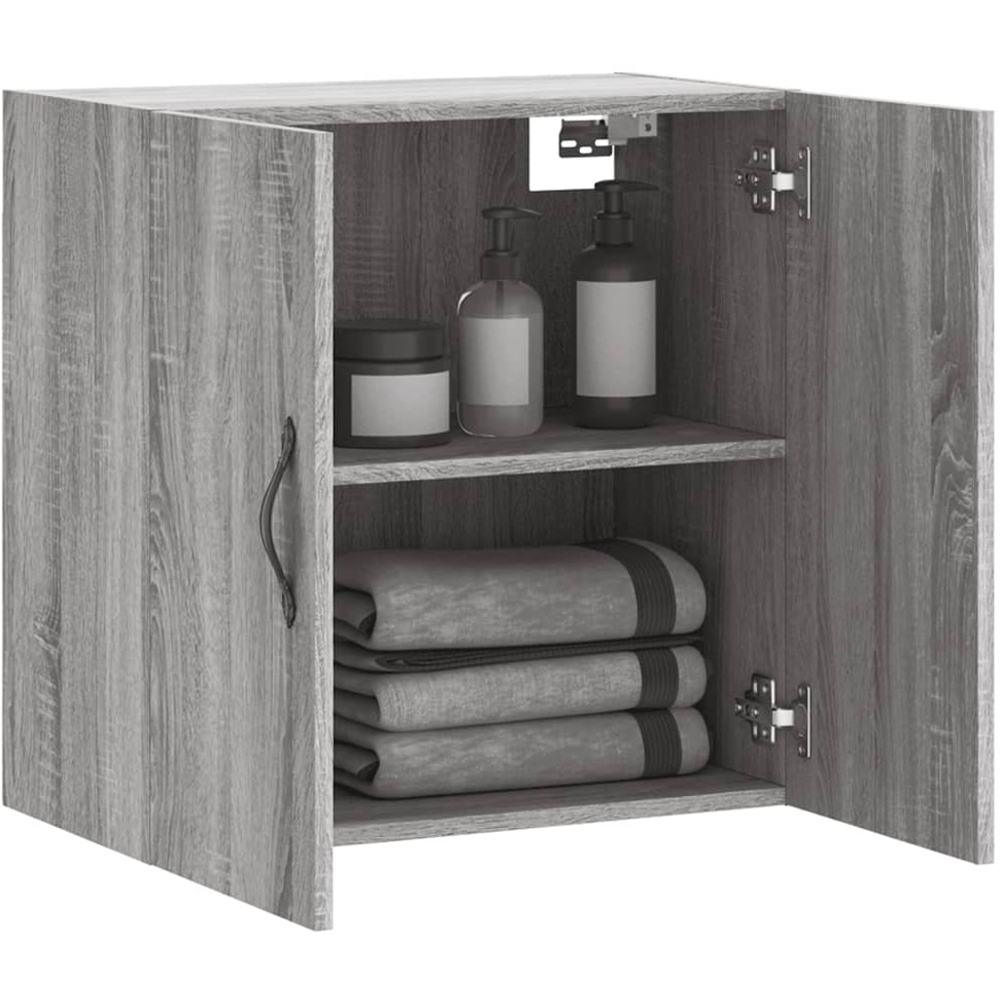 vidaXL 2 Door Grey Sonoma Oak Wall Cabinet Image 4