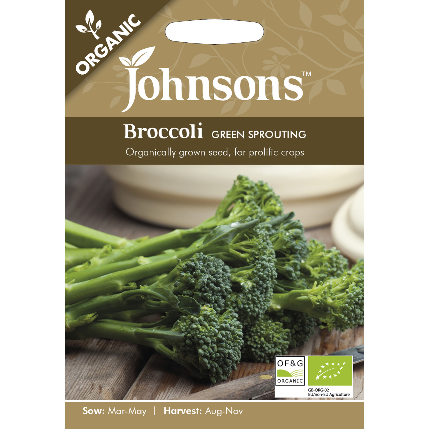 Johnsons Organic Green Sprouting Broccoli Seeds Image 2