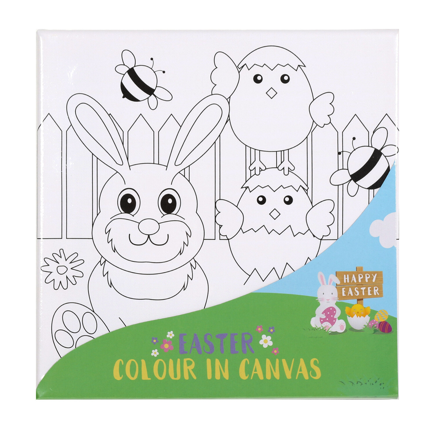 Single Colour Your Own Easter Canvas Kit in Assorted styles Image 1
