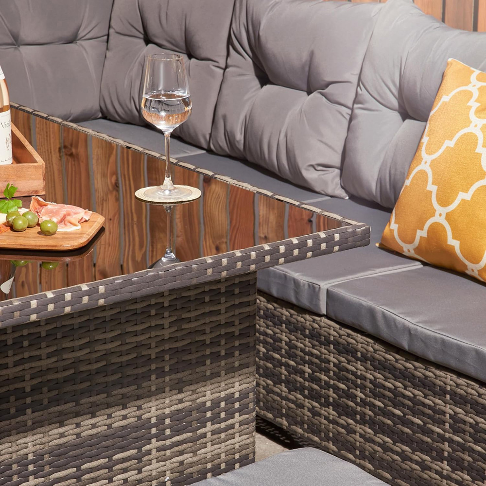 Home Treats 9 Seater L Shape Rattan Corner Sofa Set Image 5