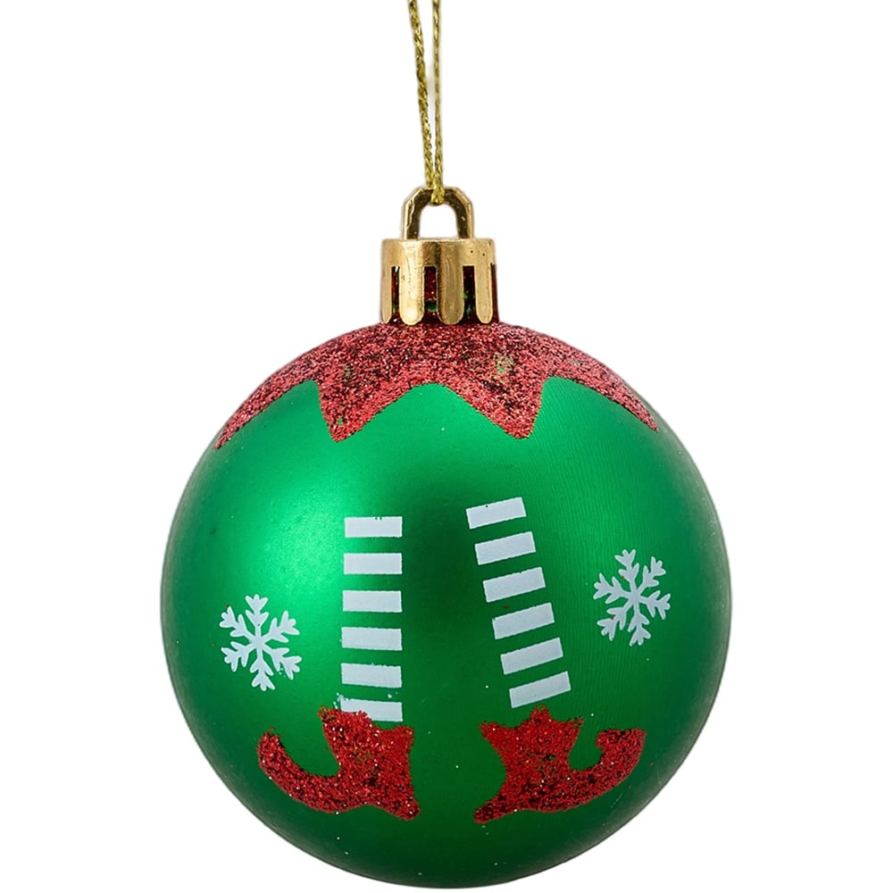 Living and Home Red Green and Clear Christmas Tree Decoration Ornaments 30 Pack Image 5