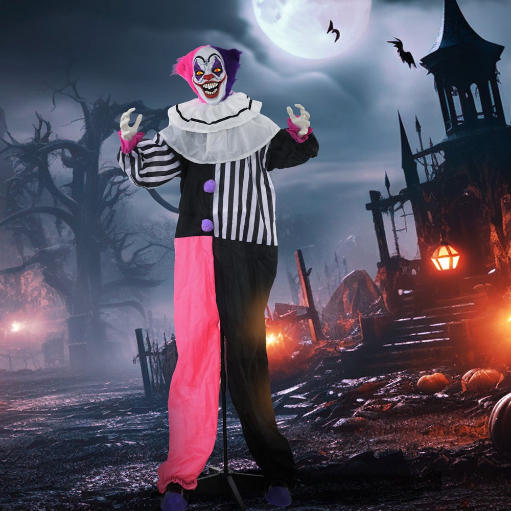 HOMCOM Animated Clown Halloween Prop 6ft Image 2