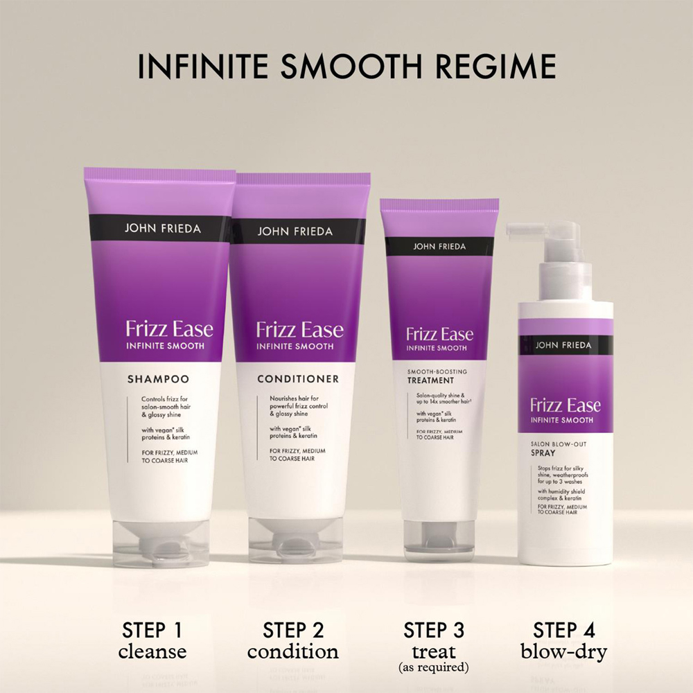 John Frieda Frizz Ease Infinite Smooth Anti Frizz Hair Care Shampoo 250ml 3 Pack Image 5