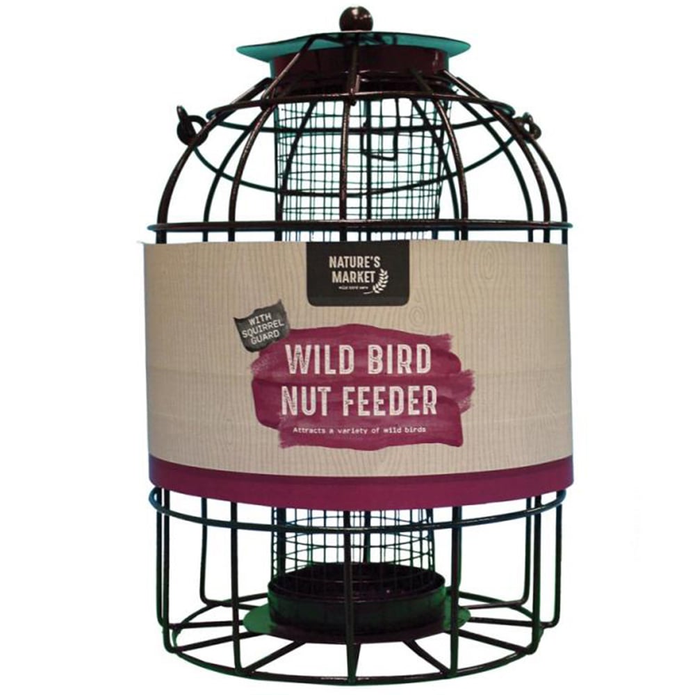 Natures Market Wild Bird Nut Feeder with Squirrel Guard Image 1