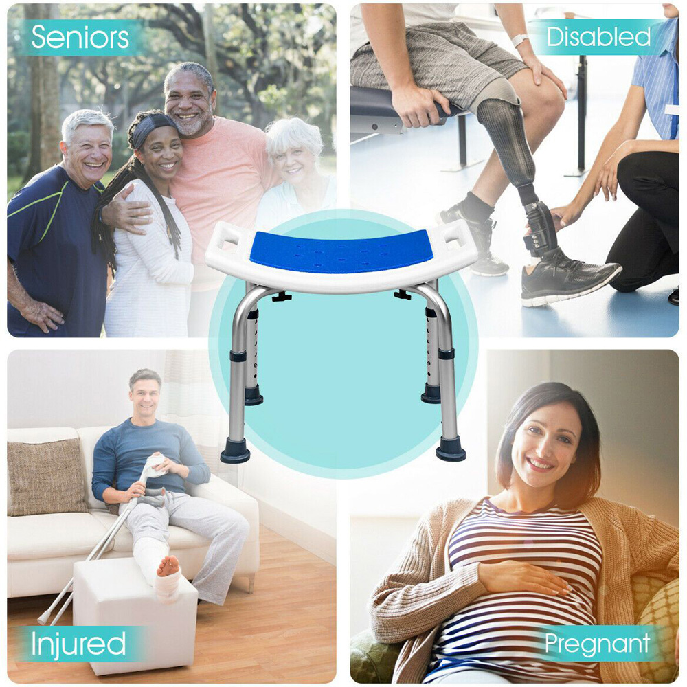 Costway Height Adjustable Shower Stool Image 8