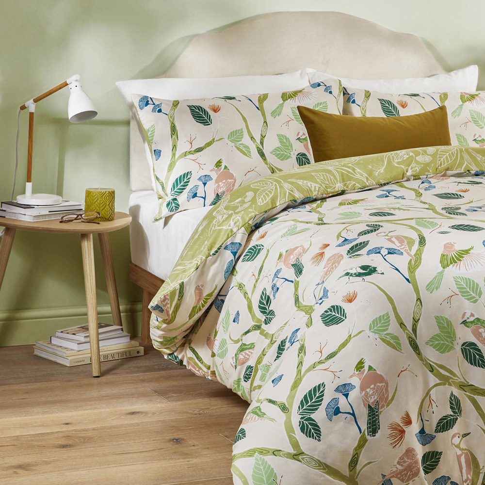 Duvet Day Woodlow King Size Sage Green Printed Duvet Set Image 3